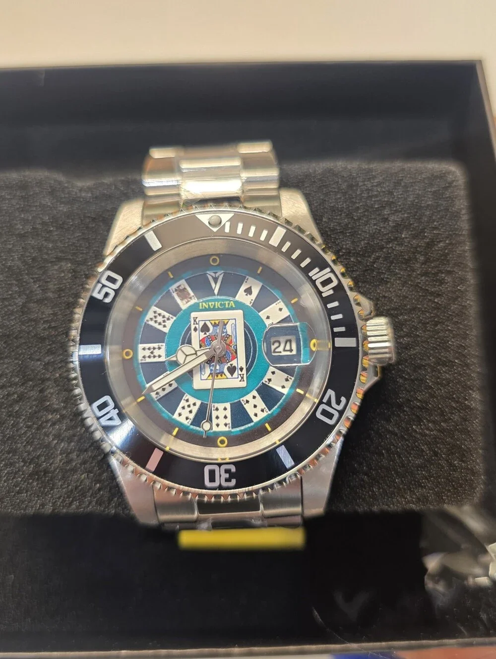 377. Invicta Pro Diver House of Cards Men's Watch 40mm, Steel (50524)